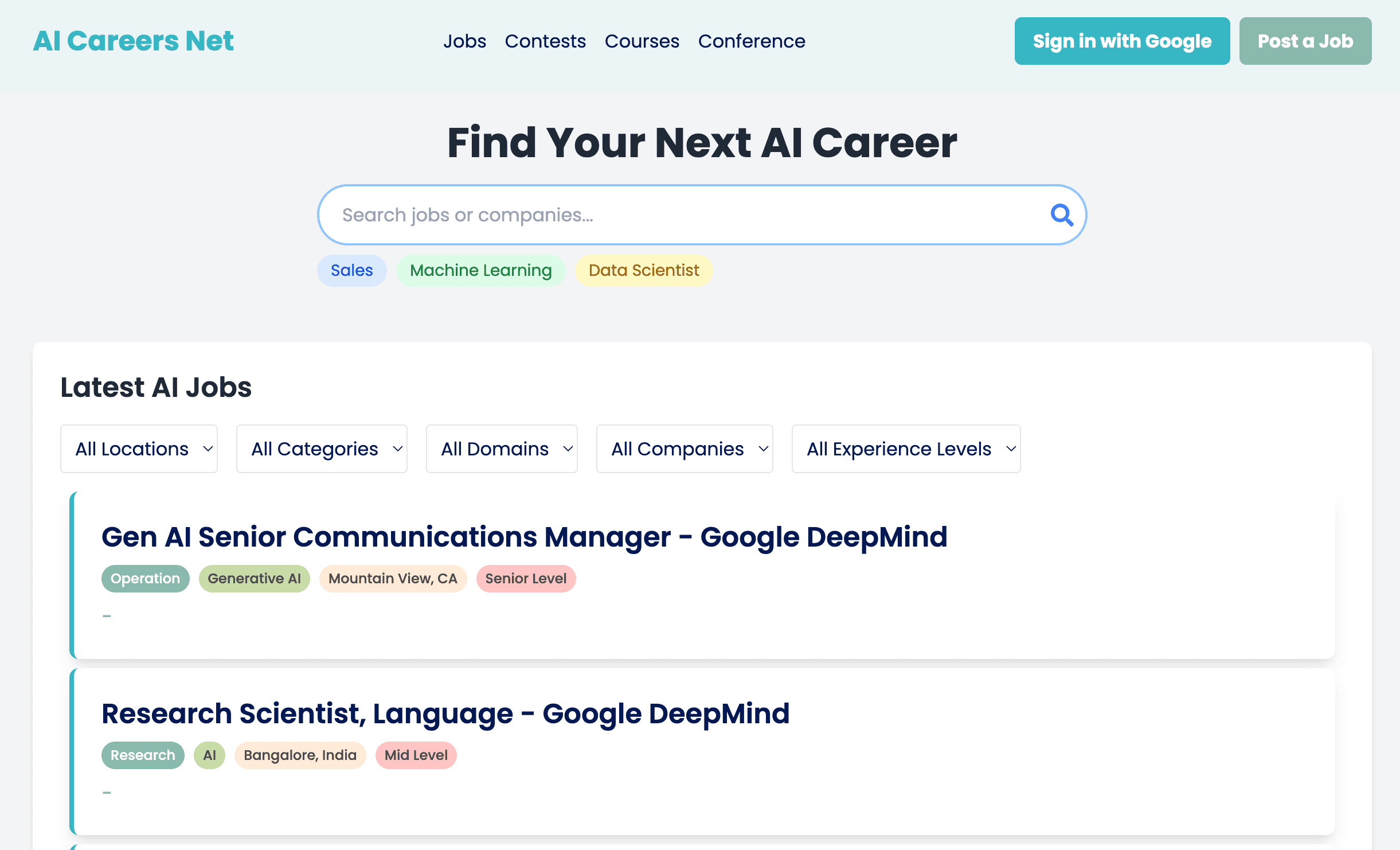 AI Careers Net preview